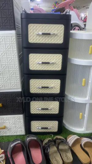 A Multipurpose Plastic Storage Drawer or Cabinet