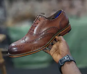 Classic Men's Leather Franco Banetti Wooden Sole Oxfords In Stock