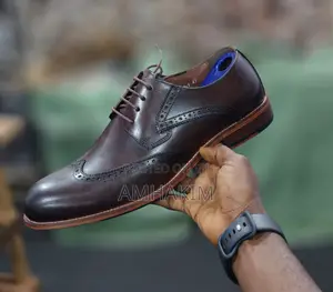 Classic Men's Leather Franco Banetti Wooden Sole Oxfords In Stock