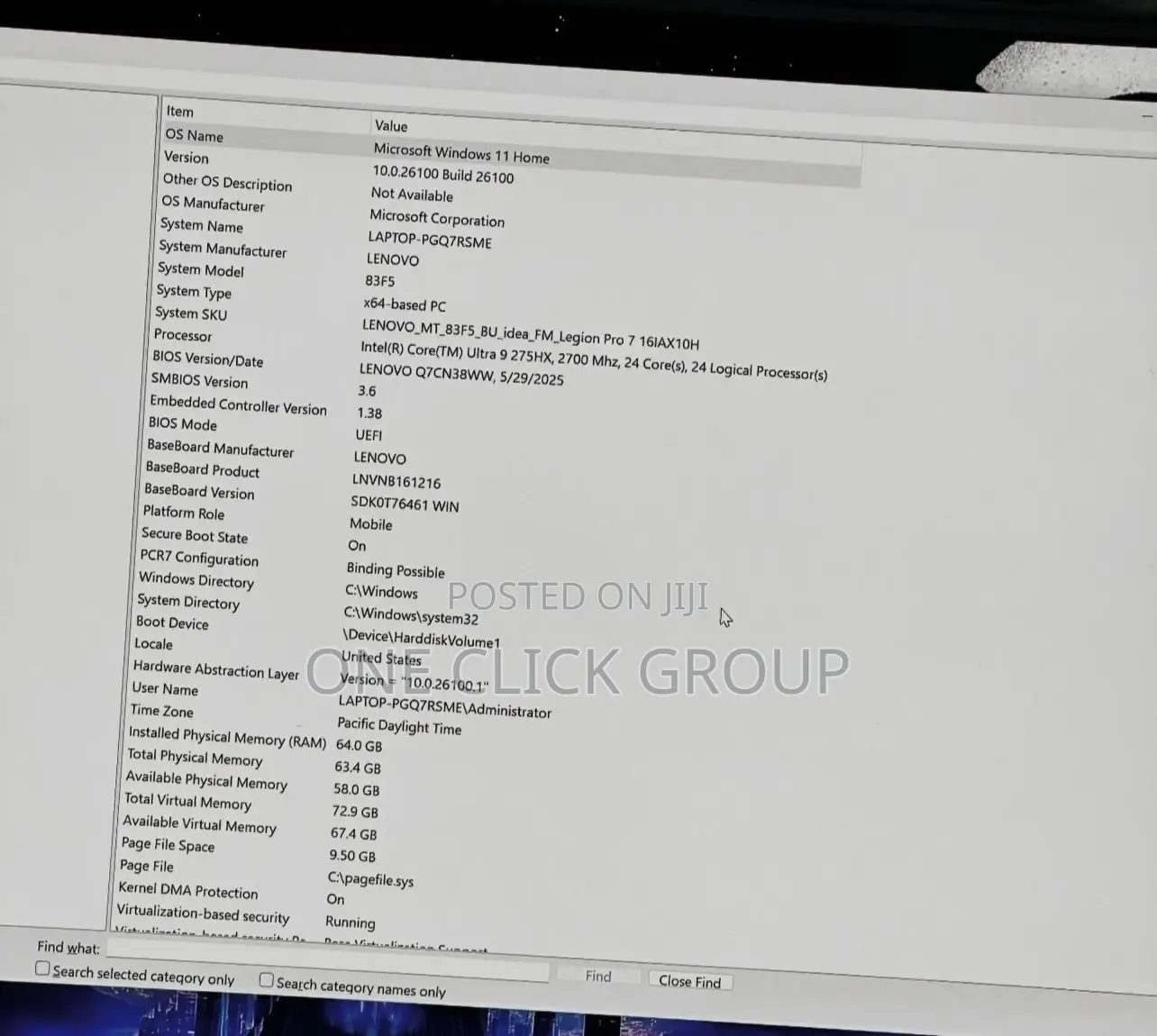 New Laptop Lenovo Legion 7 32GB Intel Core Ultra 9 SSHD (Hybrid) 1T