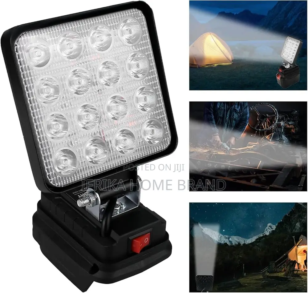 Led Spotlight Outdoor Battery Lamp Construction Work Light Batter
