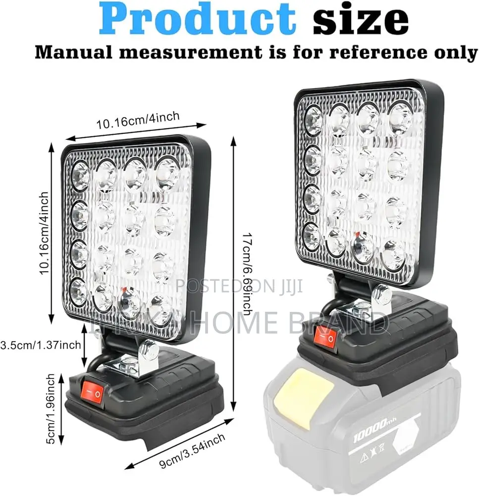 Led Spotlight Outdoor Battery Lamp Construction Work Light Batter