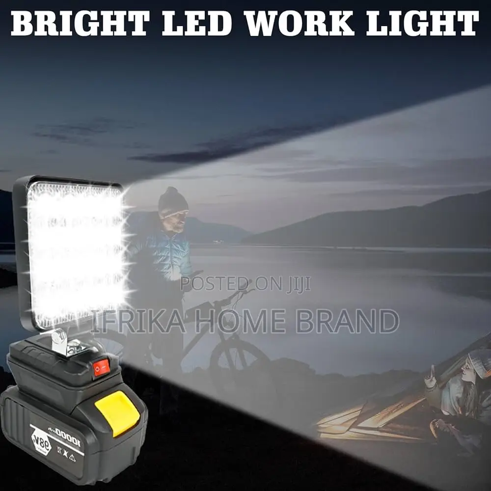 Led Spotlight Outdoor Battery Lamp Construction Work Light Batter