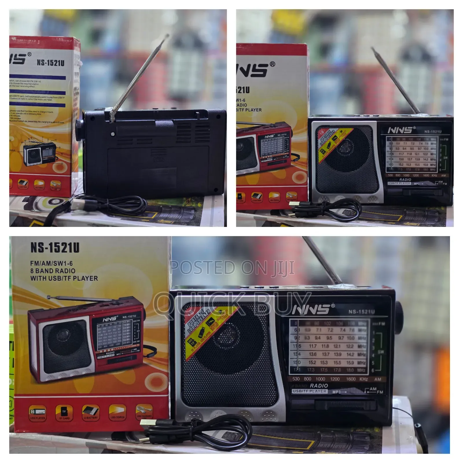NNS Ns-1521u Portable 8-Band Radio and Music