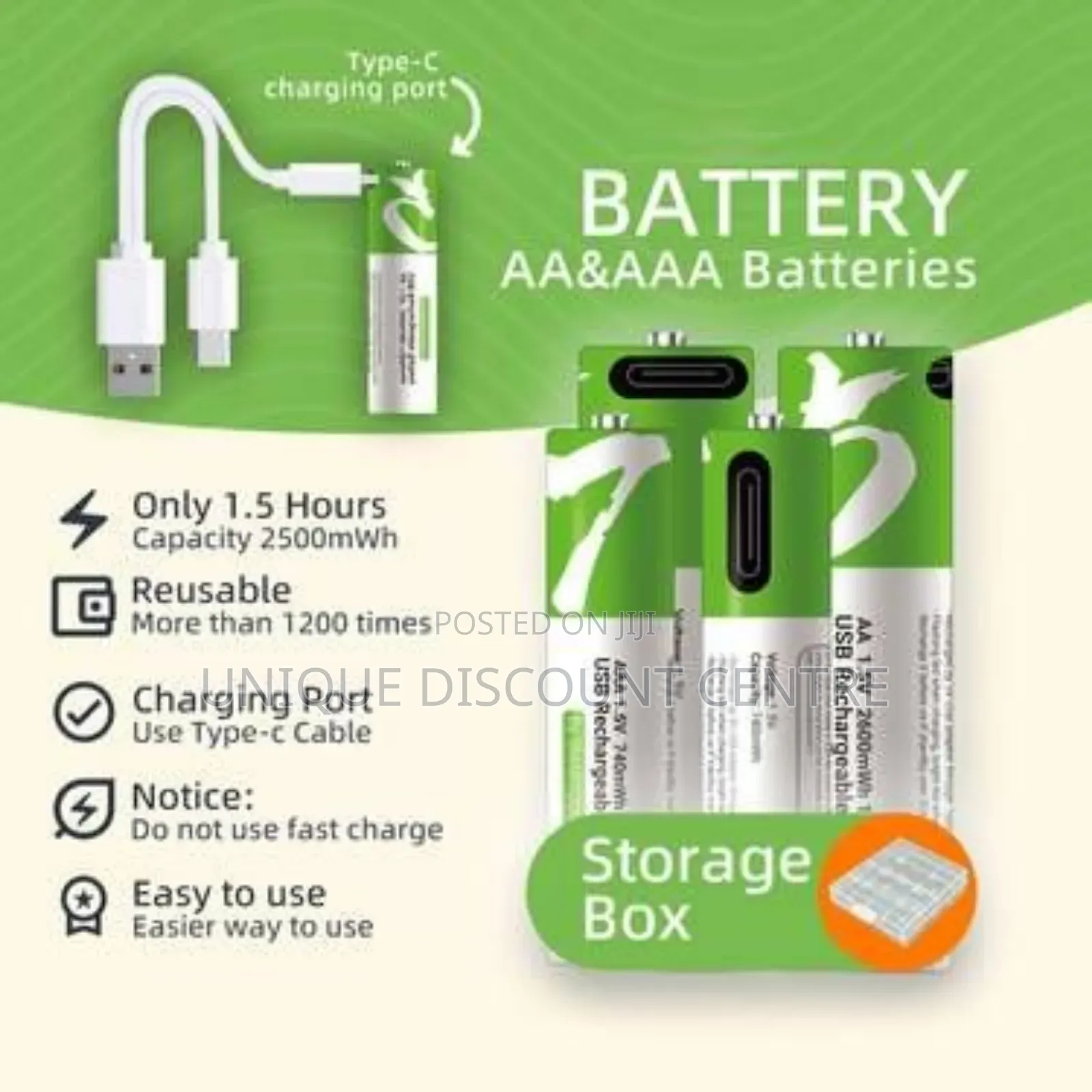 Rechargeable Aa N Aaa Lithium Battery