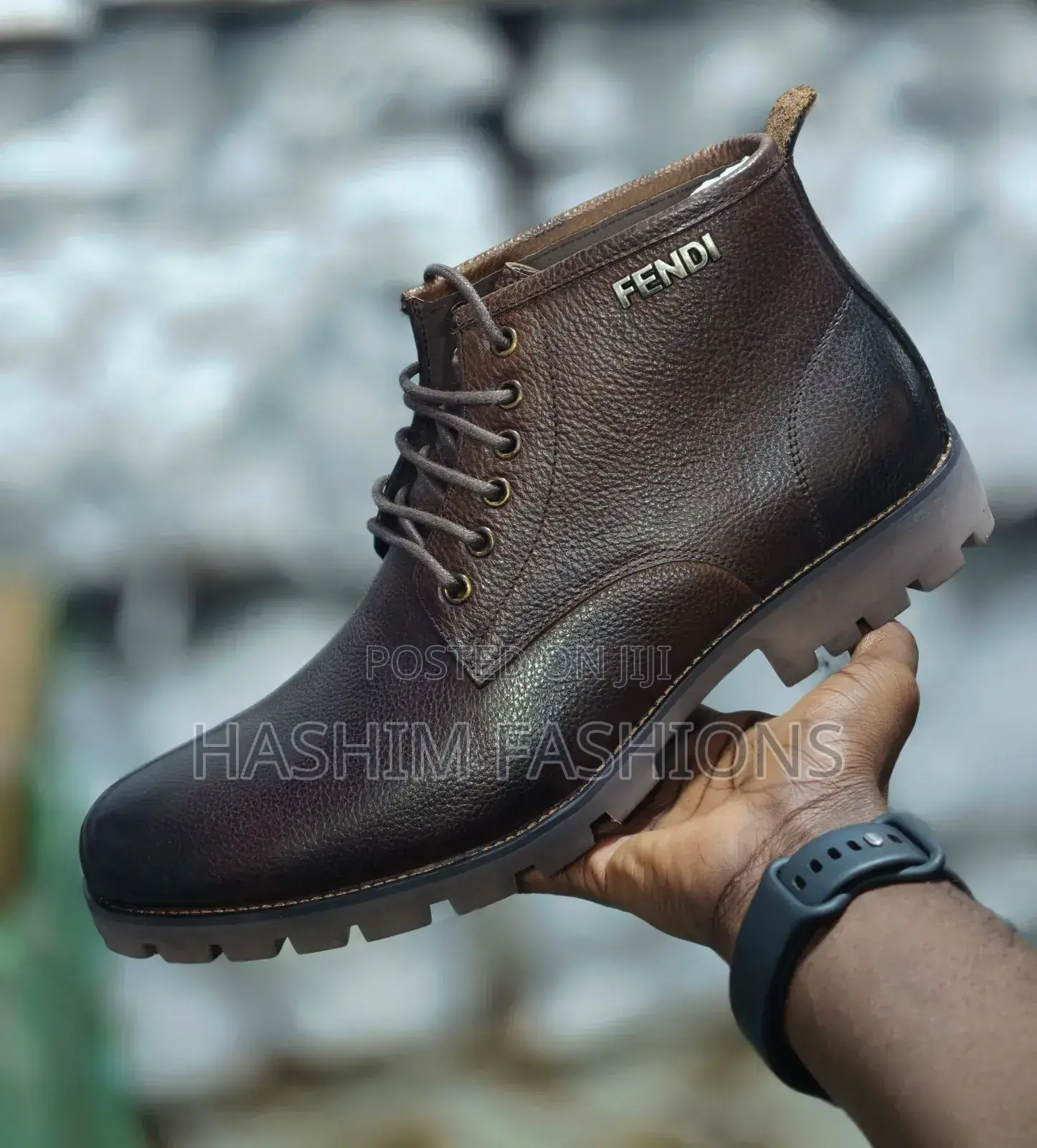 Original New Fendi Brand Men's Formal Boots