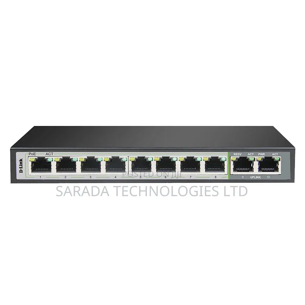 8 Port 10/100m + 2 Port 10/100m + 6kv Lightning Protection