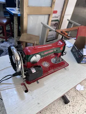 Brother Red Heavy Duty Sewing Machines With Original Stand Plus Motor