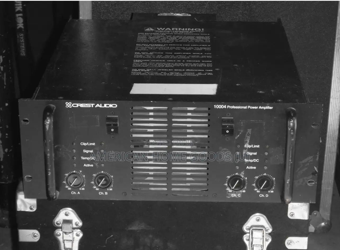 Heavy Duty Crest Audio 10004 Power Amplifier 4-Channels for Heavy Bass
