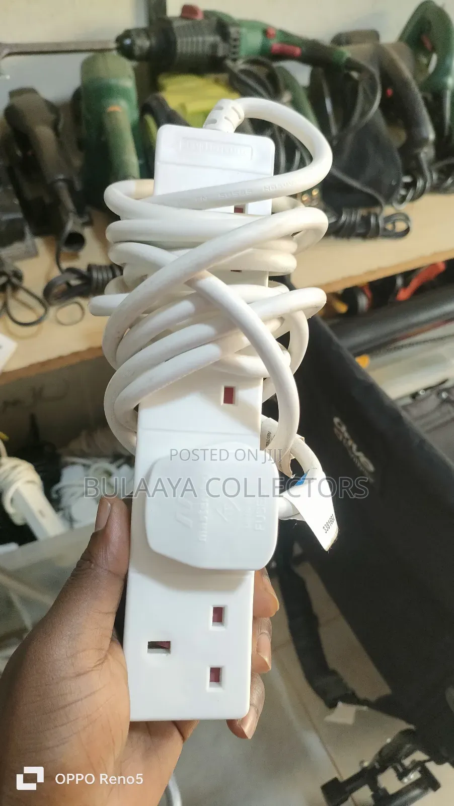 Various 4-Way Power Extension Cords With Uk-Type Plugs and Sockets.