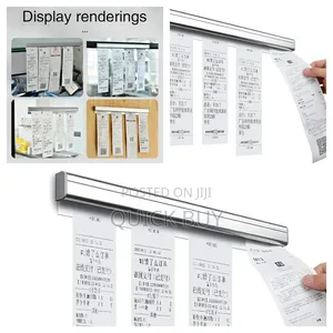 Wall-mounted Aluminum Slide Check Rack Receipt Holder.