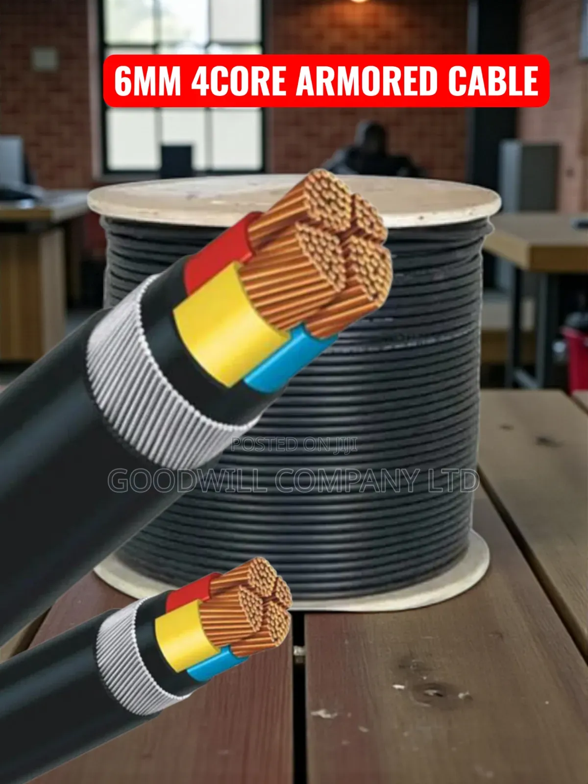 6mm Total 4core Pure Copper Underground Armoured Cable
