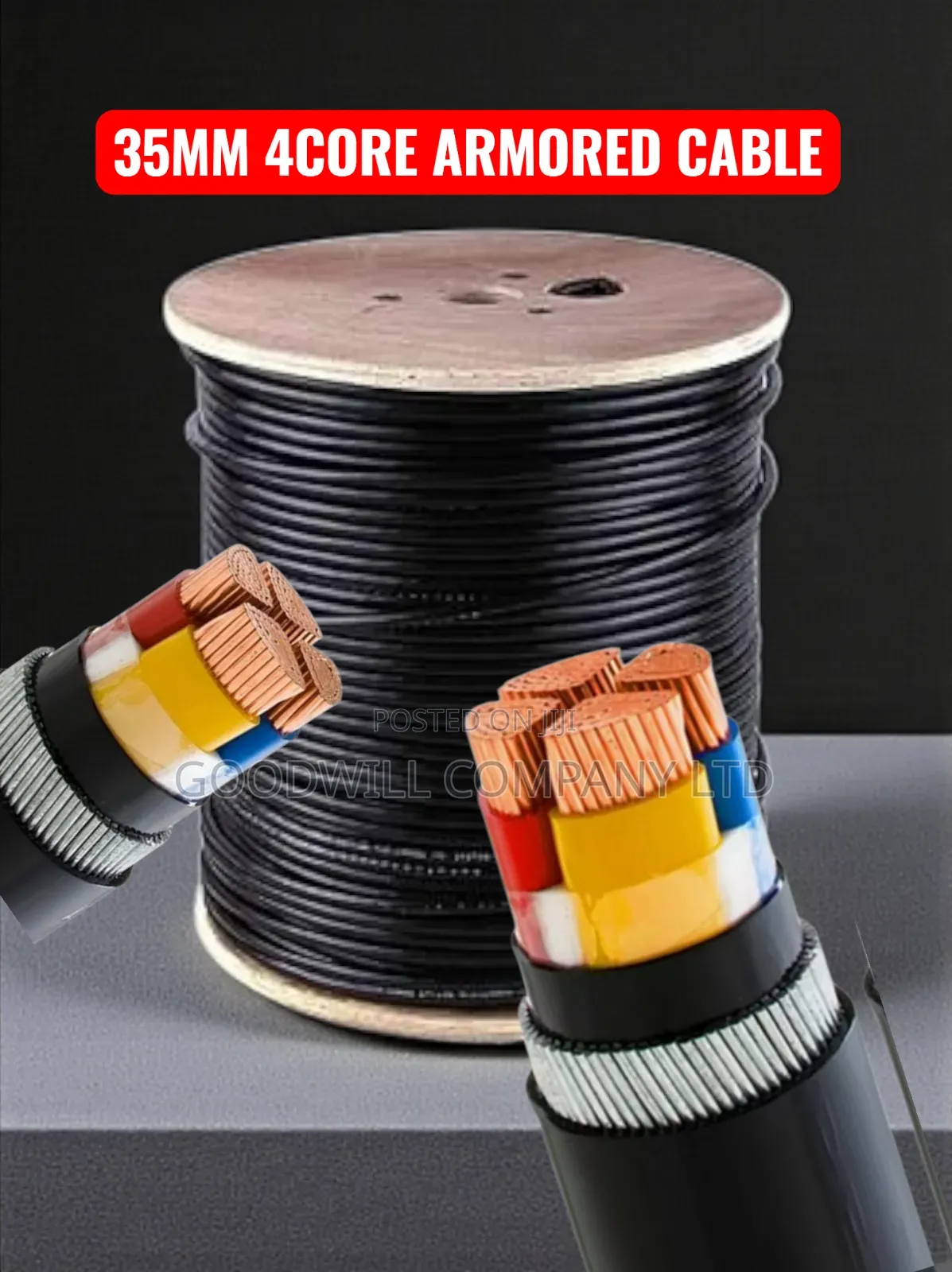 35mm Total 4core Pure Copper Underground Armoured Cable