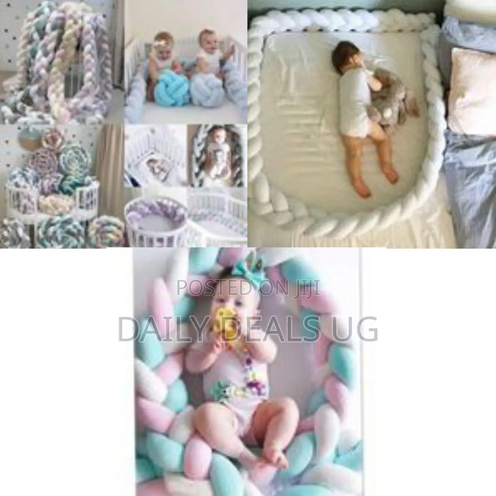 Braided Cot Bumper - Multicolor
