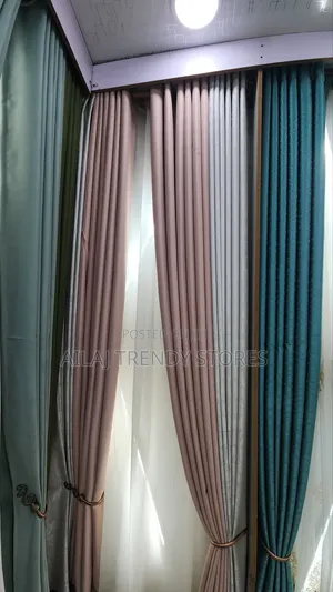 Pink -Green Curtains Material Per Metre