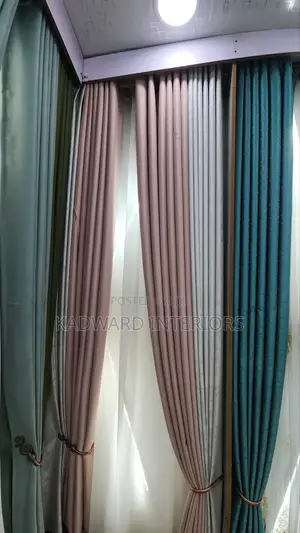 Pink -Green Curtains Material Per Metre