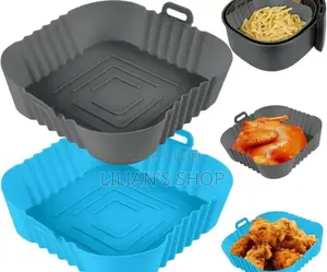 2 Pack Of Squre Air Fryer Silicone Liners