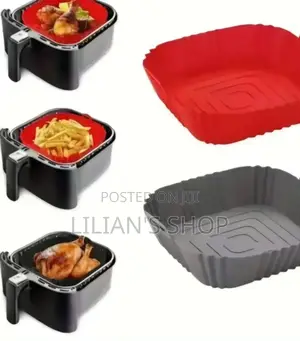 2 Pack Of Squre Air Fryer Silicone Liners