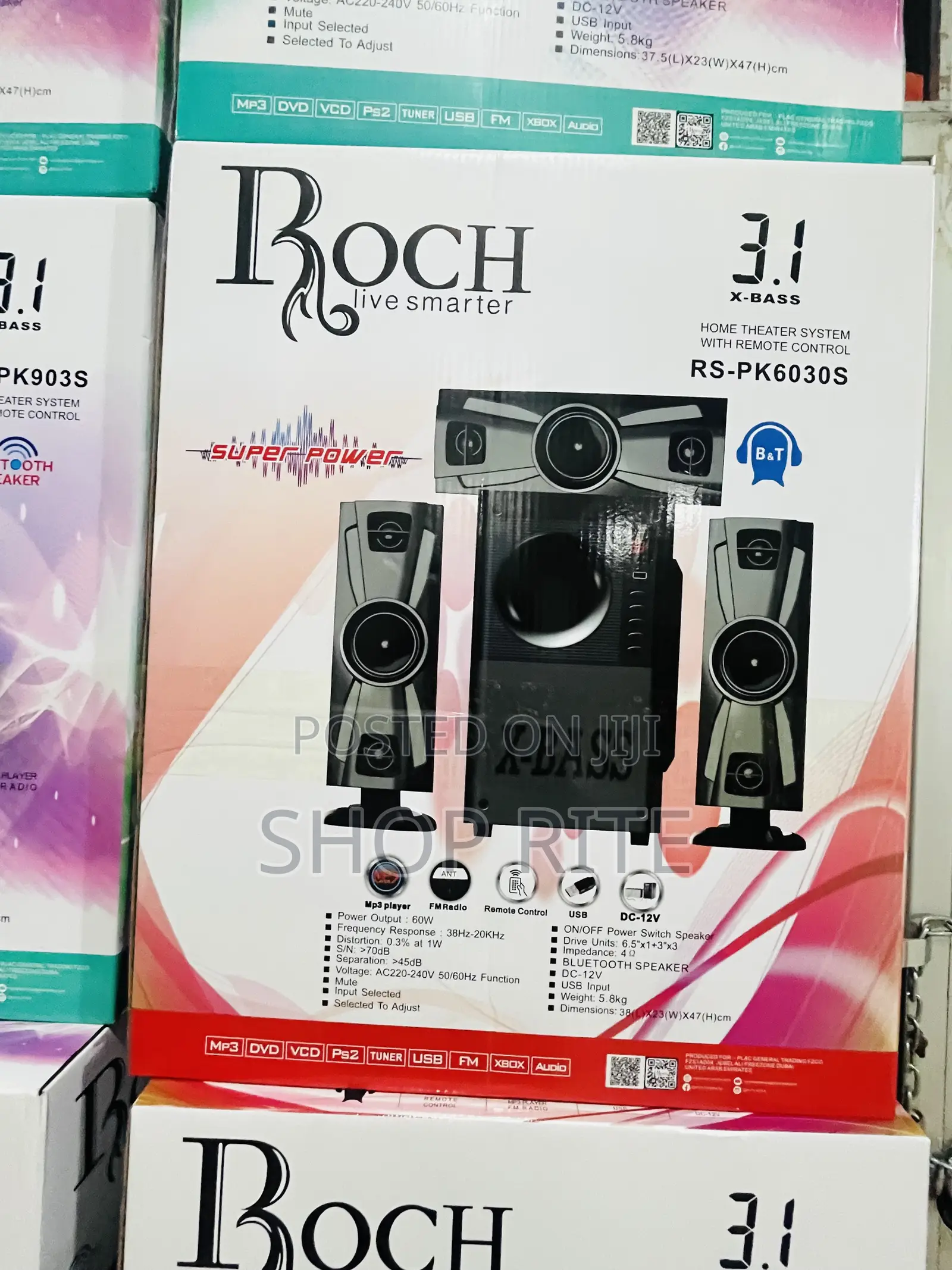 Roch 3.1 Ch X Bass Sub Woofers