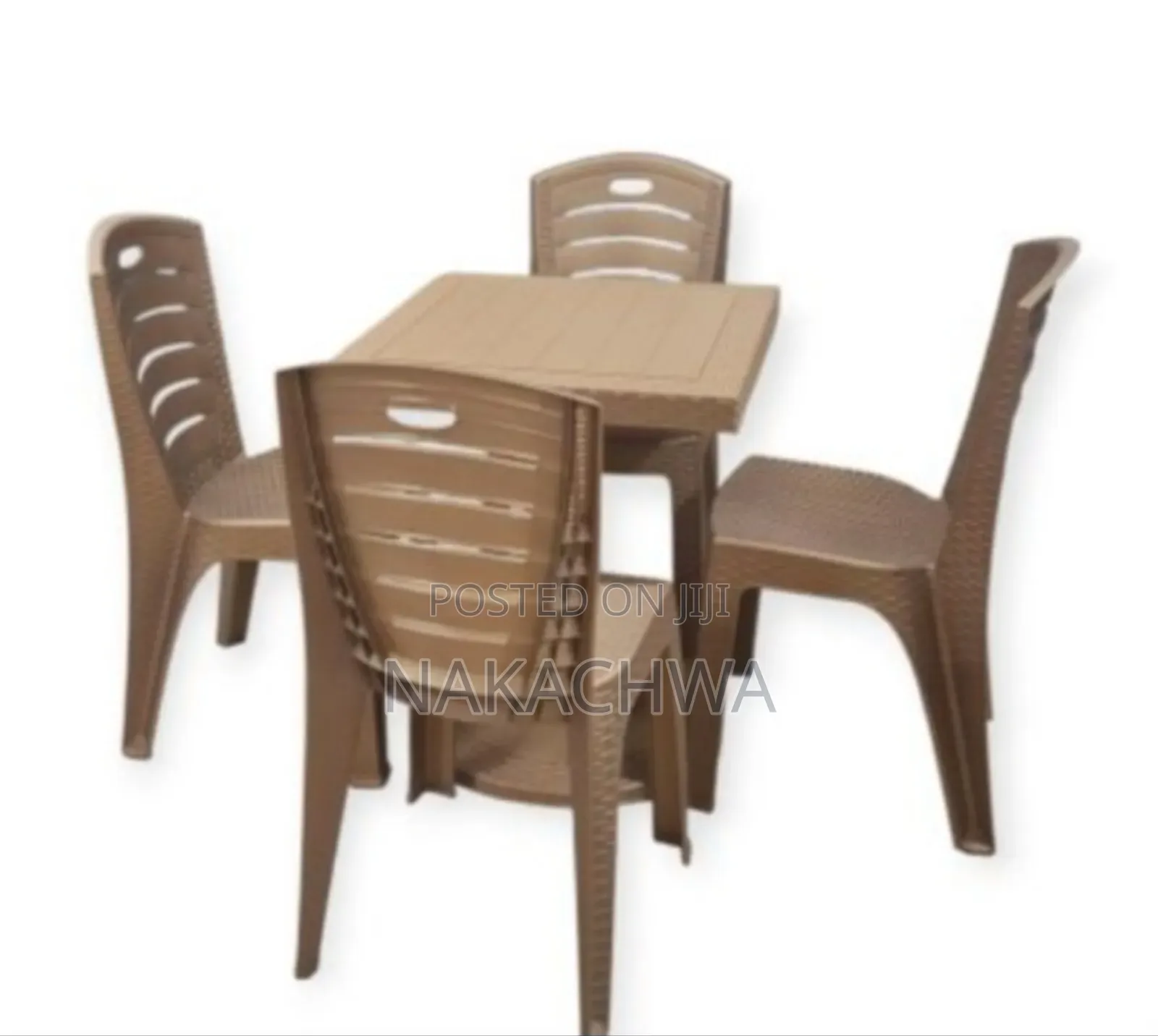 Its Aset Of White Plastic Table And Chairs