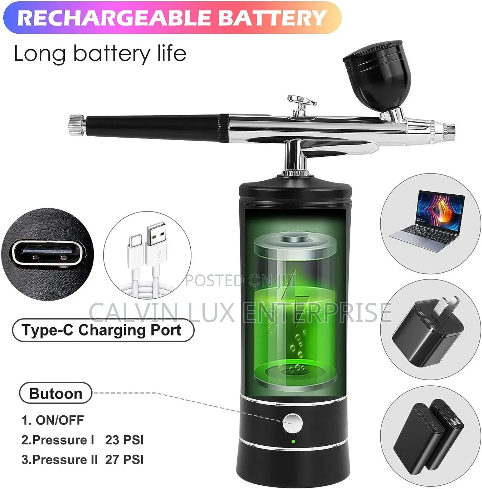Rechargeable Air Kit Brush Compressor