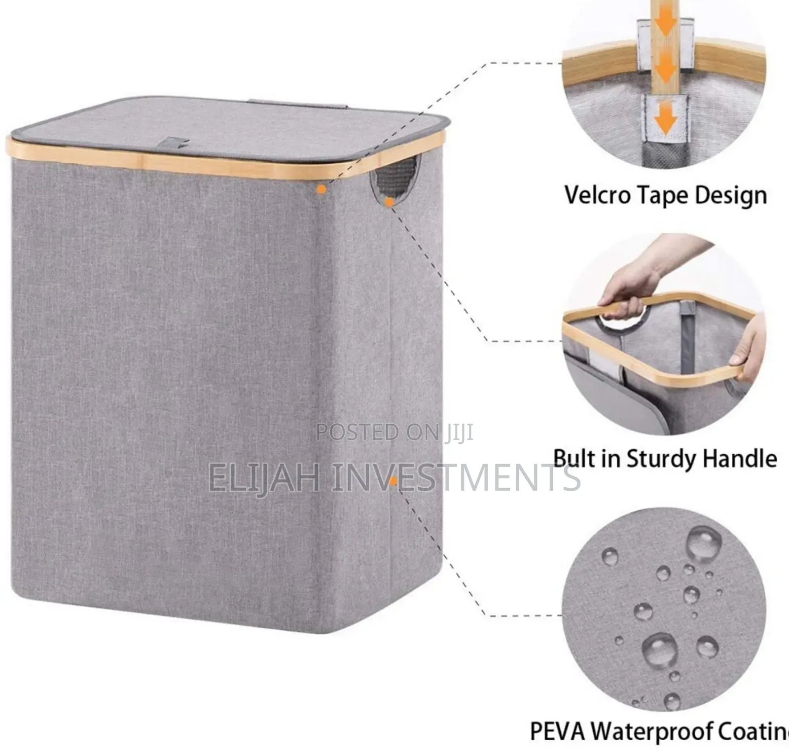 Bamboo Laundry Hamper Basket With Lid