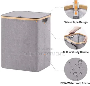 Bamboo Laundry Hamper Basket With Lid