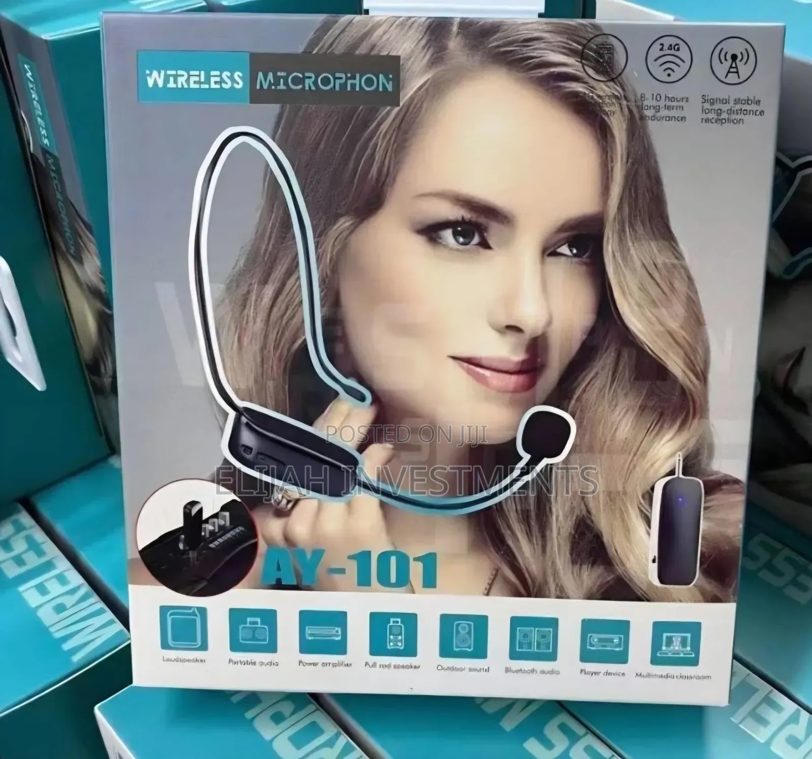 Rechargeable Wireless Headset Microphone