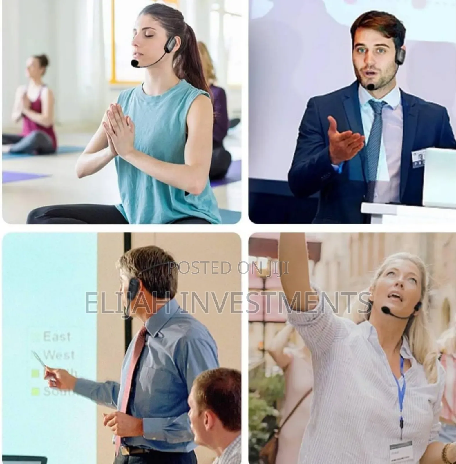 Rechargeable Wireless Headset Microphone