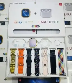 I20 Ultra Max Suit 10-in-1 Smartwatch and Earphone Set