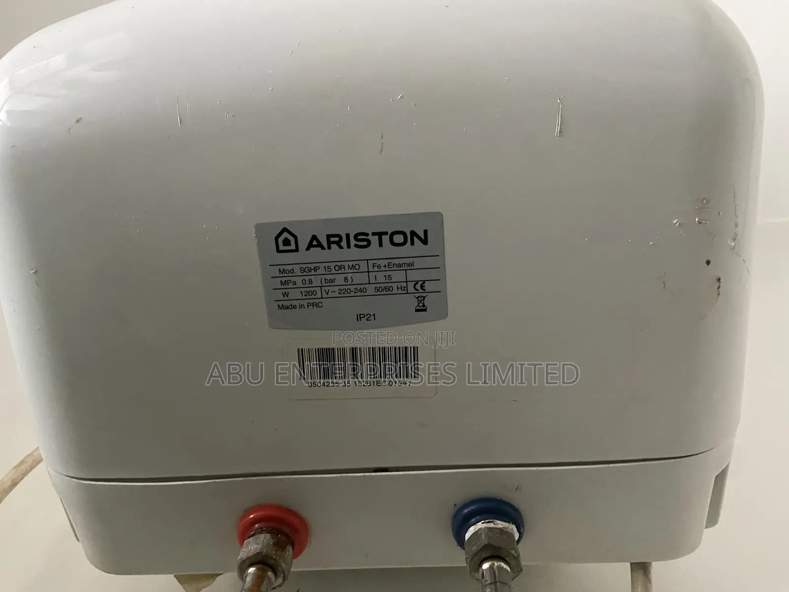 Ariston Water Heater Original “ Italy” 15lts