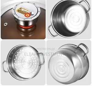 30cm Stainless Steel 3-Tier Food Steamer With Timer