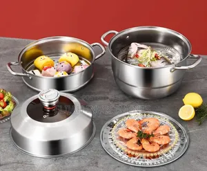 30cm Stainless Steel 3-Tier Food Steamer With Timer