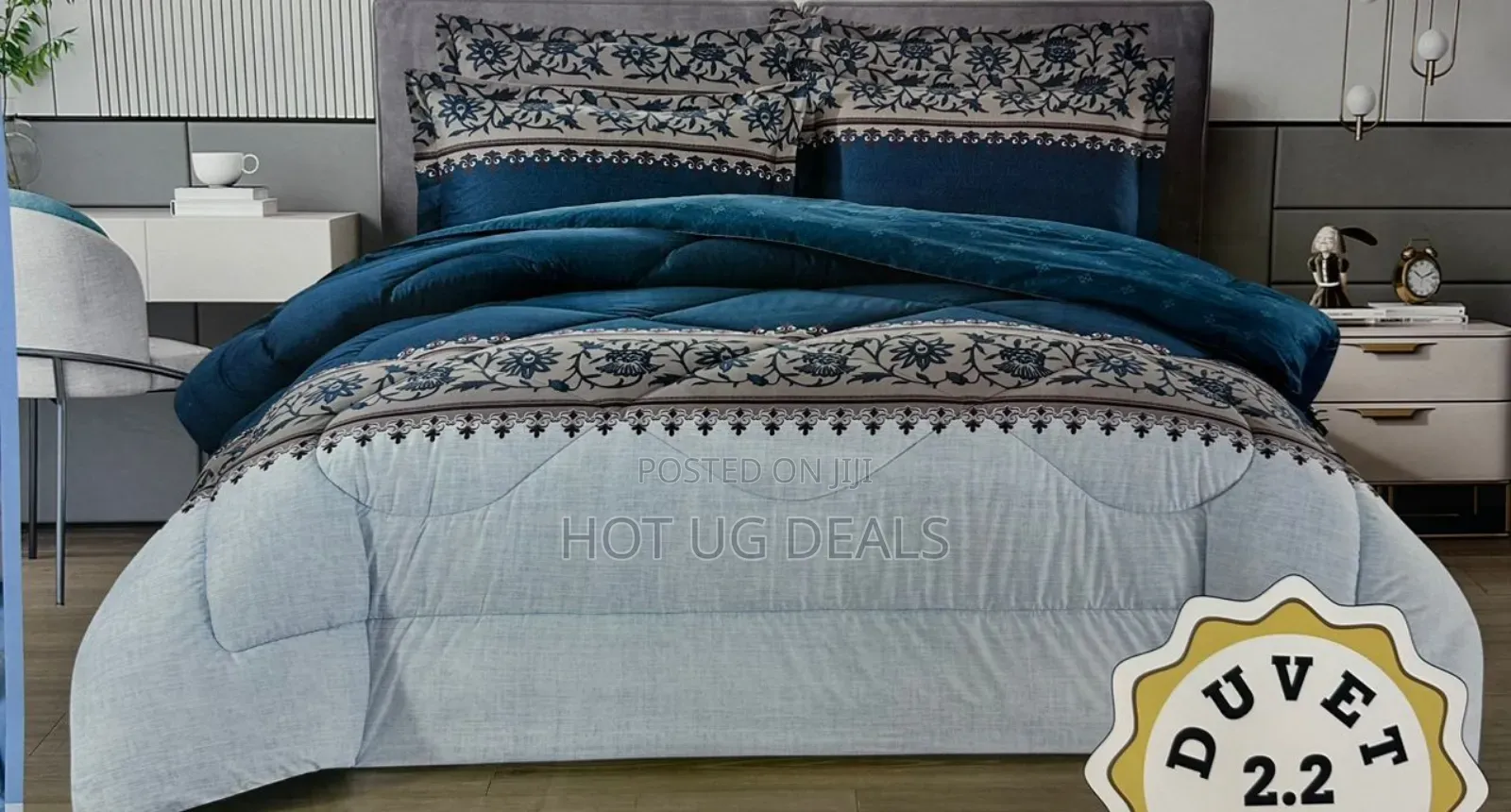 6x6 4pcs Ducks Set With Bedsheet 2 Pillowcases 1 Duvet - Multicolor