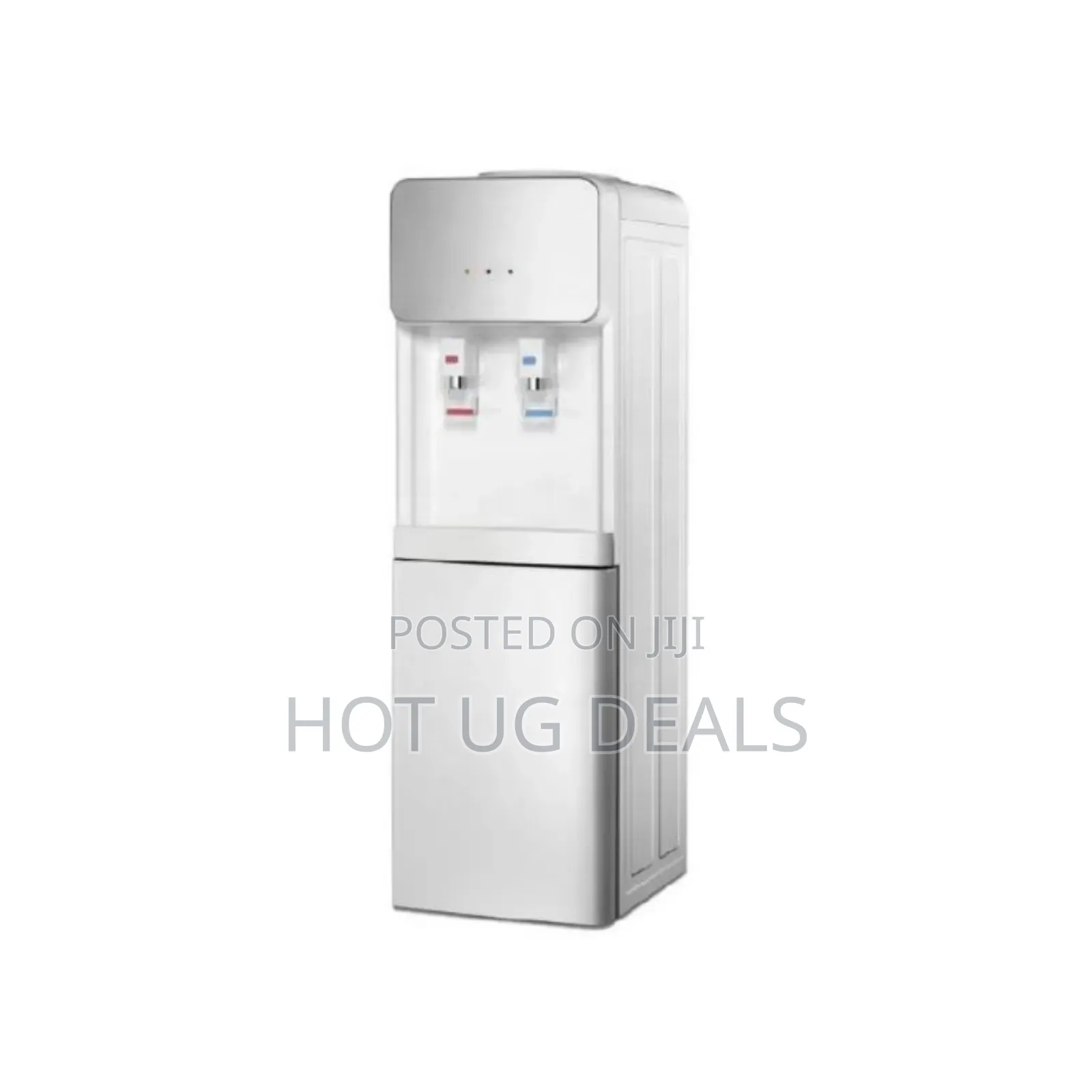 Roch 2 Taps Hot And Cold Water Dispenser With Storage Cabinet - White