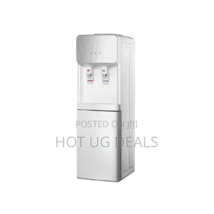 Roch 2 Taps Hot And Cold Water Dispenser With Storage Cabinet - White