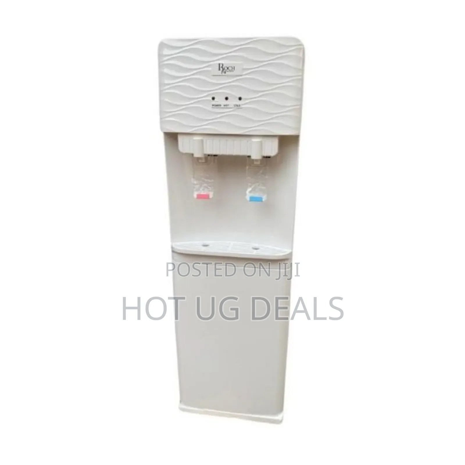 Roch 2 Taps Hot And Cold Water Dispenser With Storage Cabinet - White