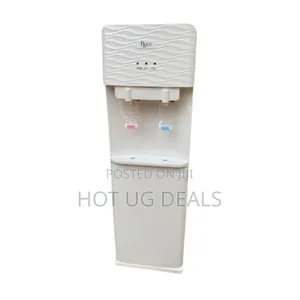 Roch 2 Taps Hot And Cold Water Dispenser With Storage Cabinet - White