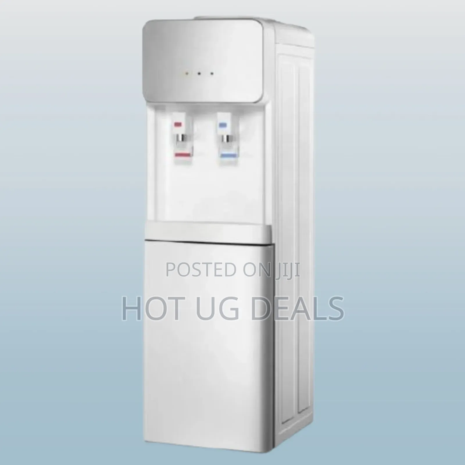 Roch 2 Taps Hot And Cold Water Dispenser With Storage Cabinet - White
