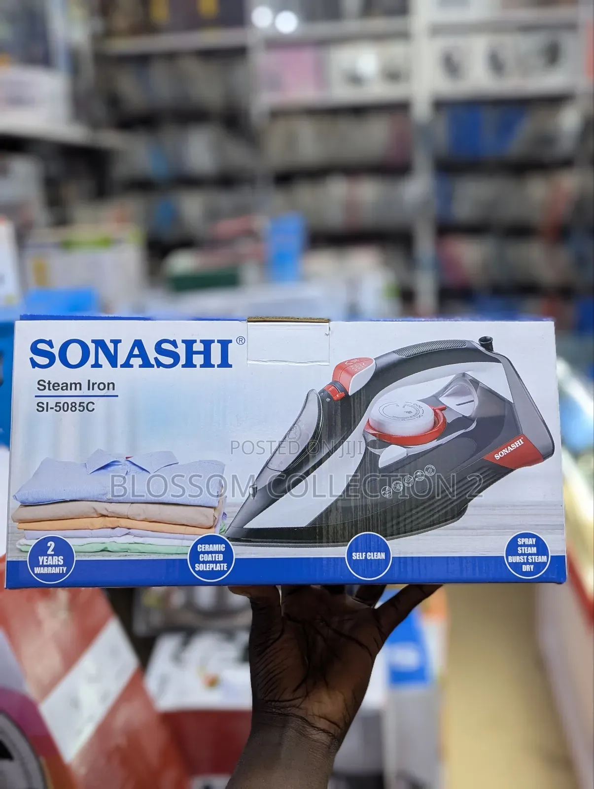 Sonashi 2800w Steam Iron With Ceramic Coated Soleplate