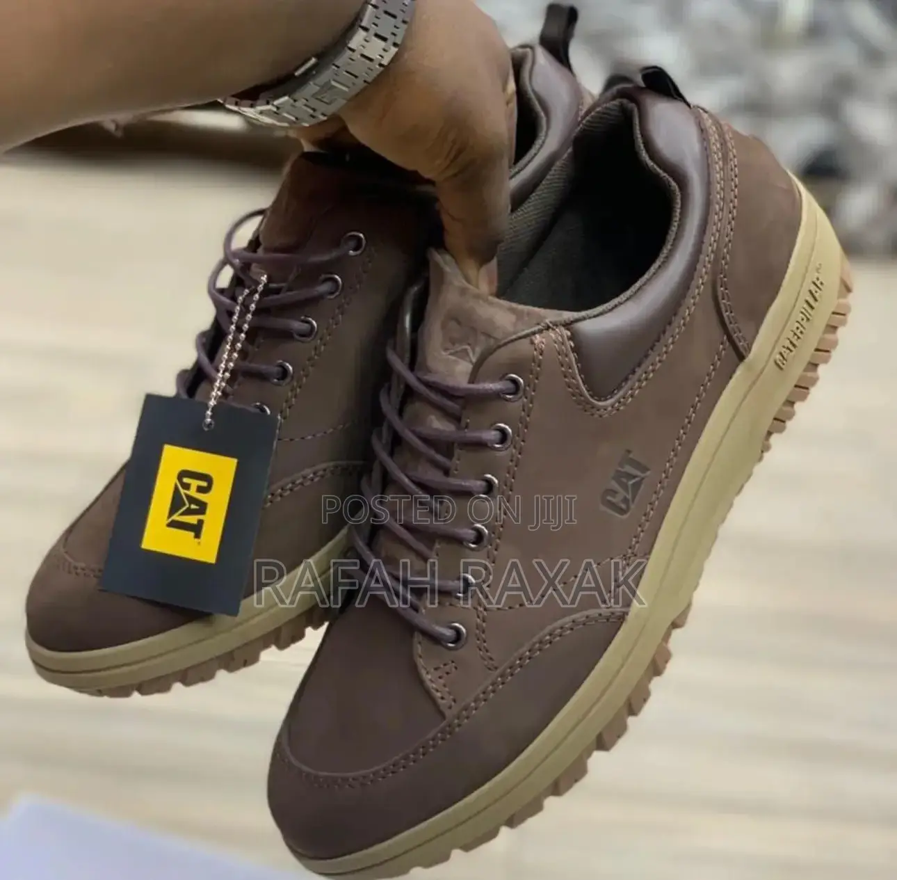 Original Men’S Coffee Brown Cat Casual Leather Low Shoes