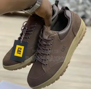 Original Men’S Coffee Brown Cat Casual Leather Low Shoes