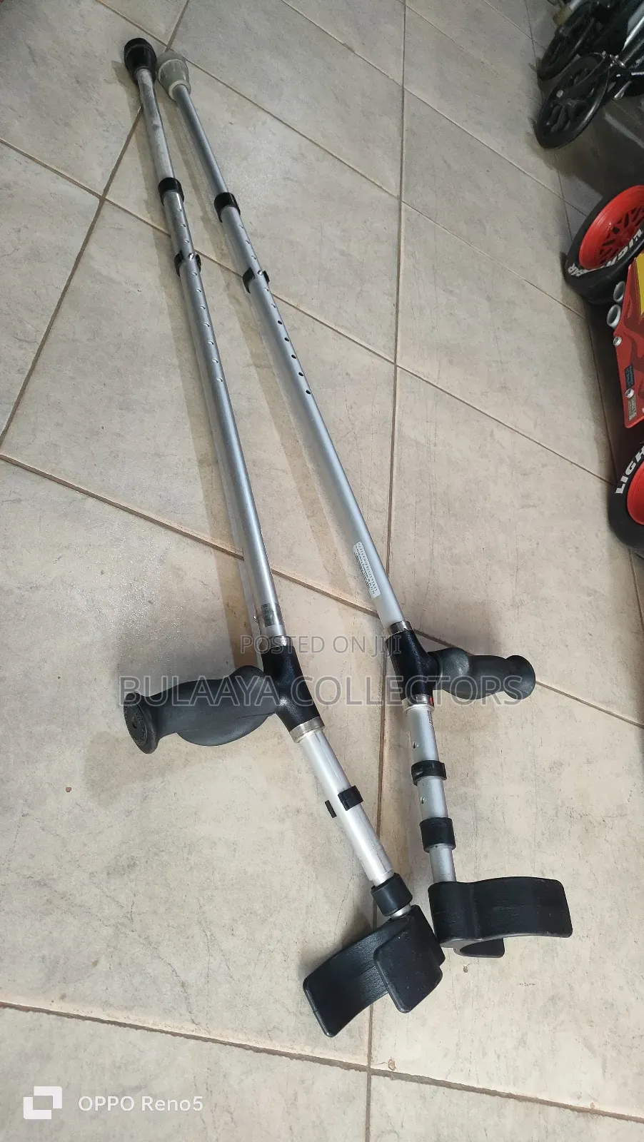 Uk Used Pair of Adjustable Forearm Crutches