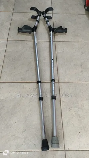 Uk Used Pair of Adjustable Forearm Crutches