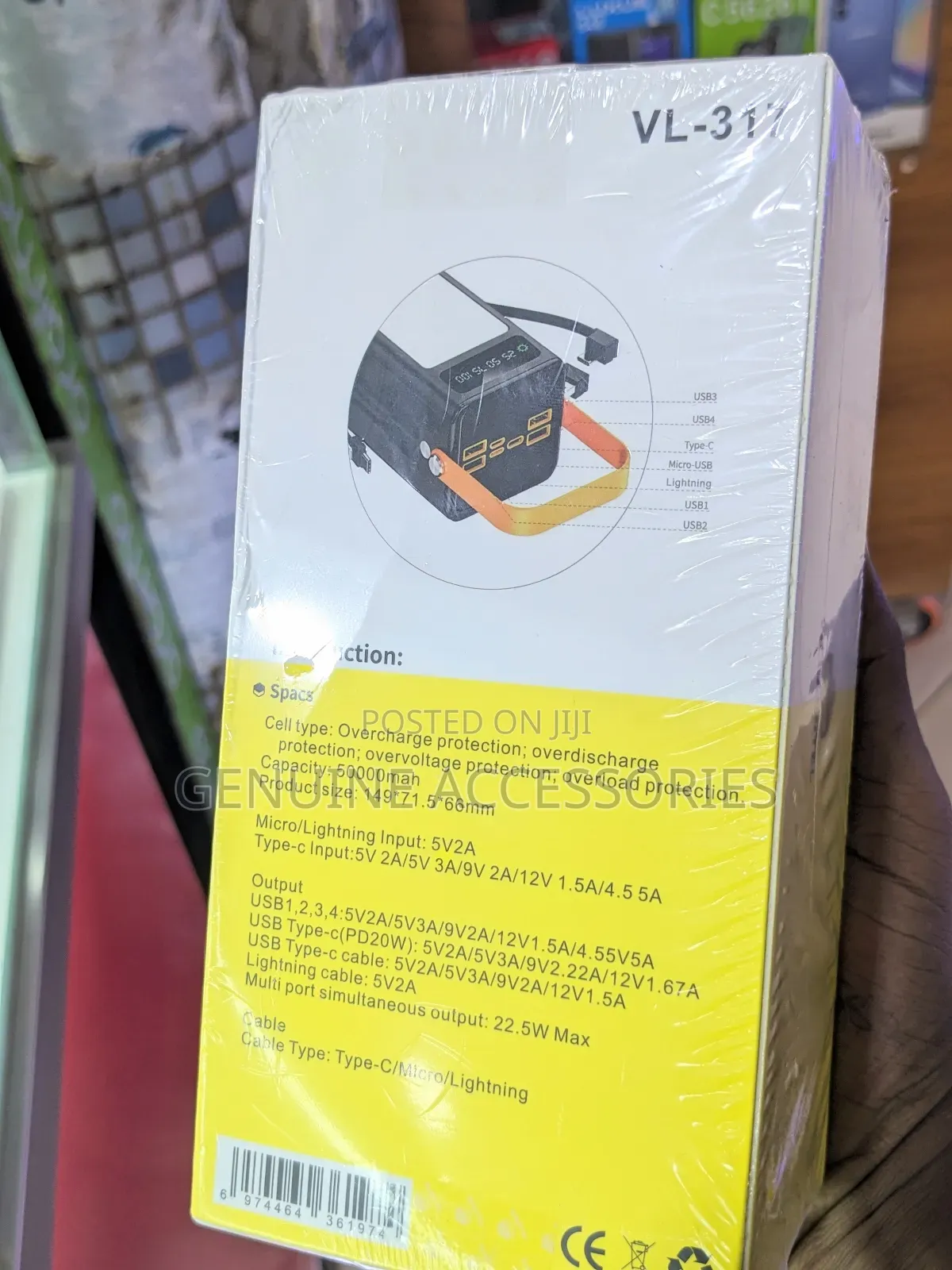Villaon Tel 50,000amh Powerbank With a Large Torch