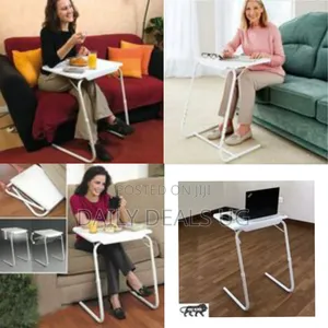 Adjustable and Portable Folding Utility Table - Multicolor
