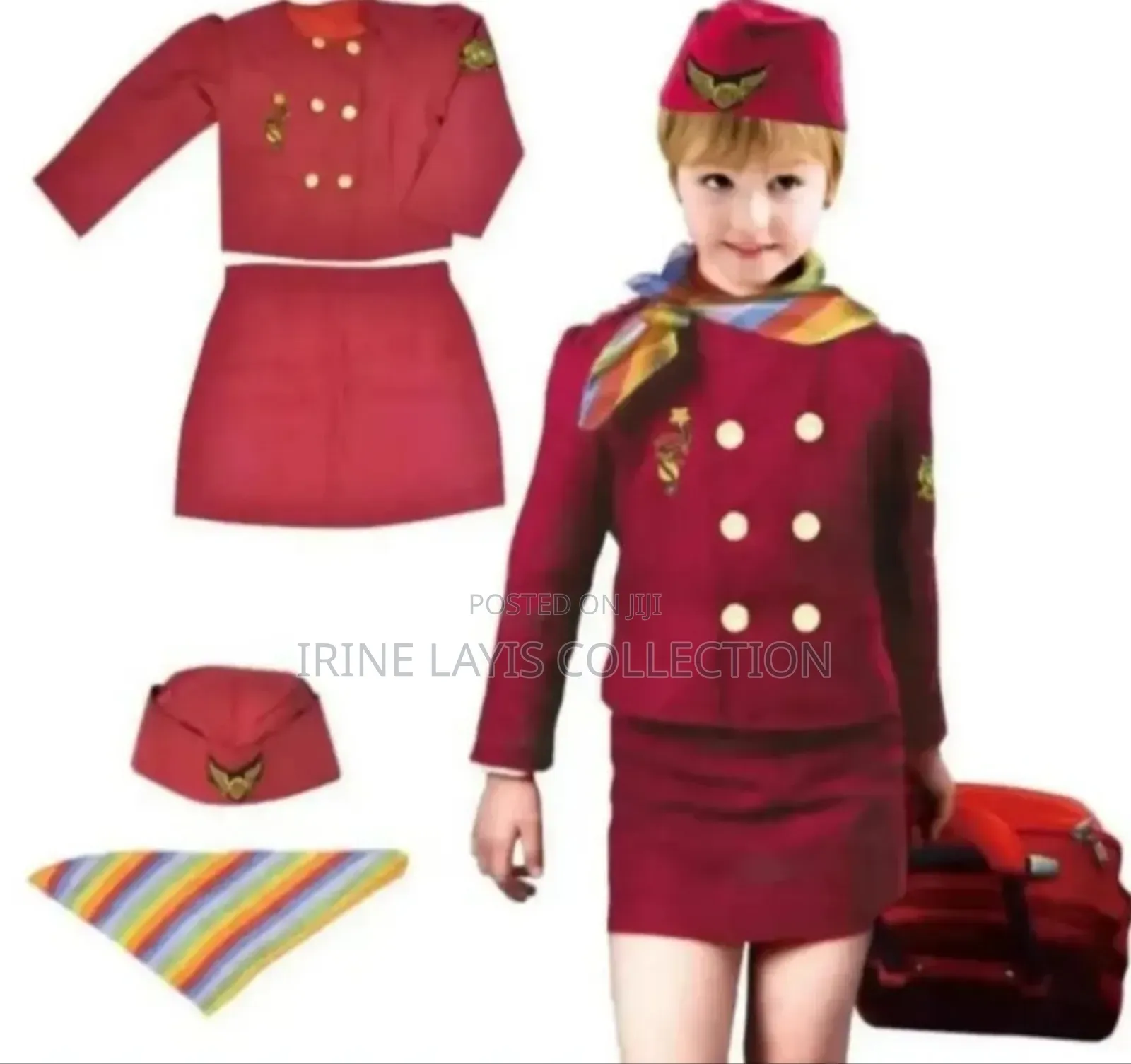 Kids' Flight Attendant Costume Set.