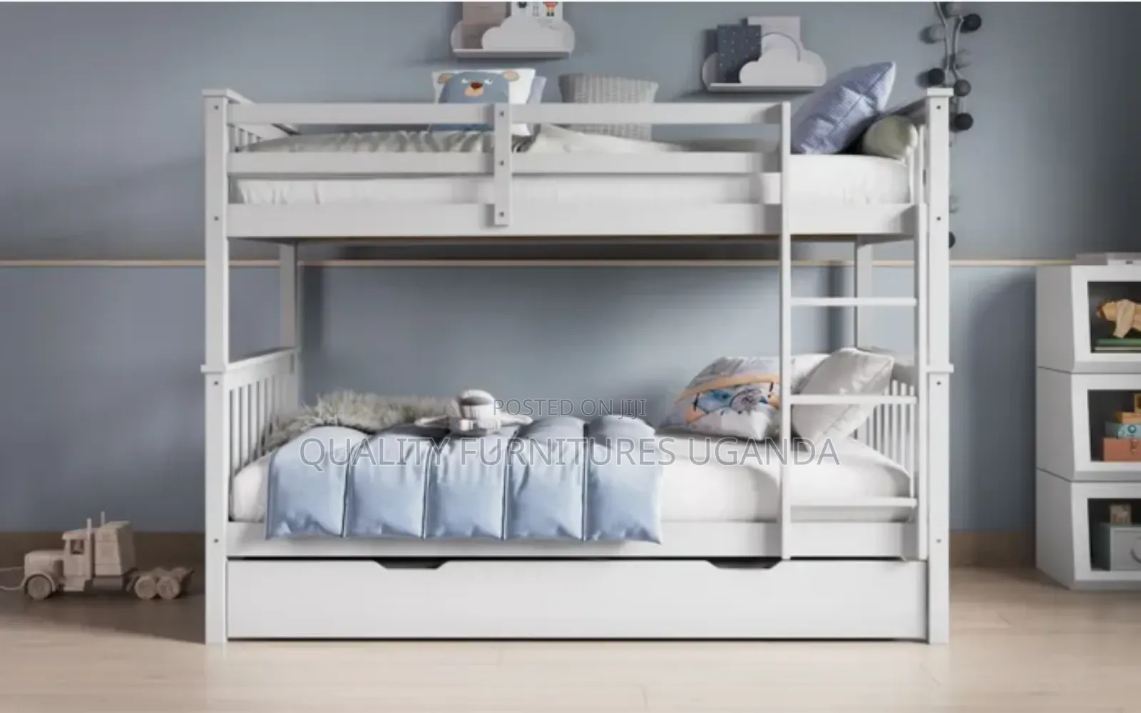 3 by 6 White Luxury Decker Bed