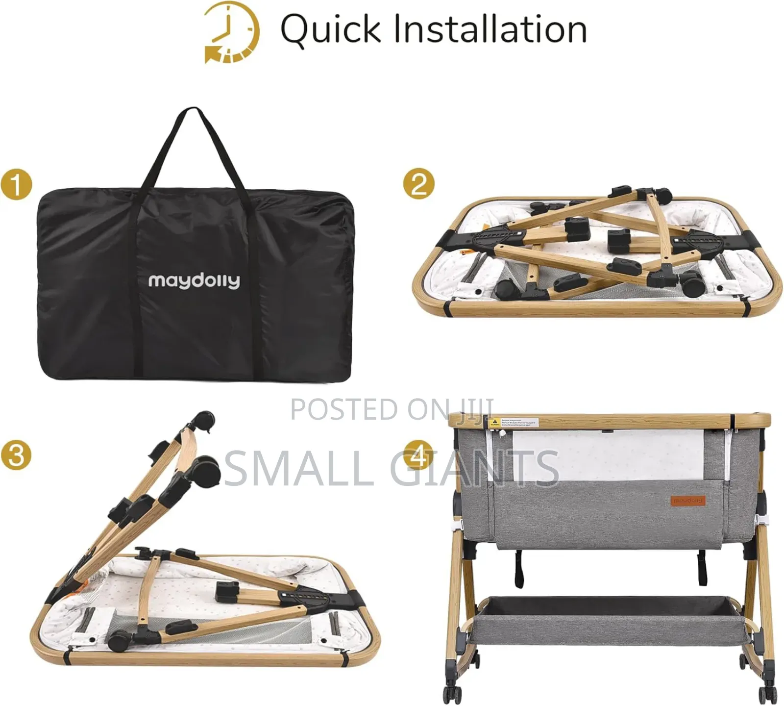 Maydolly 3-in-1 Baby Bassinet Bed