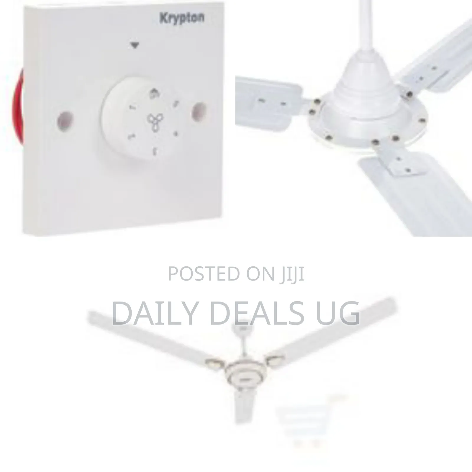56 Inch Electrical Ceiling Fan With 3 Speeds and 3 Blades - Multicolor